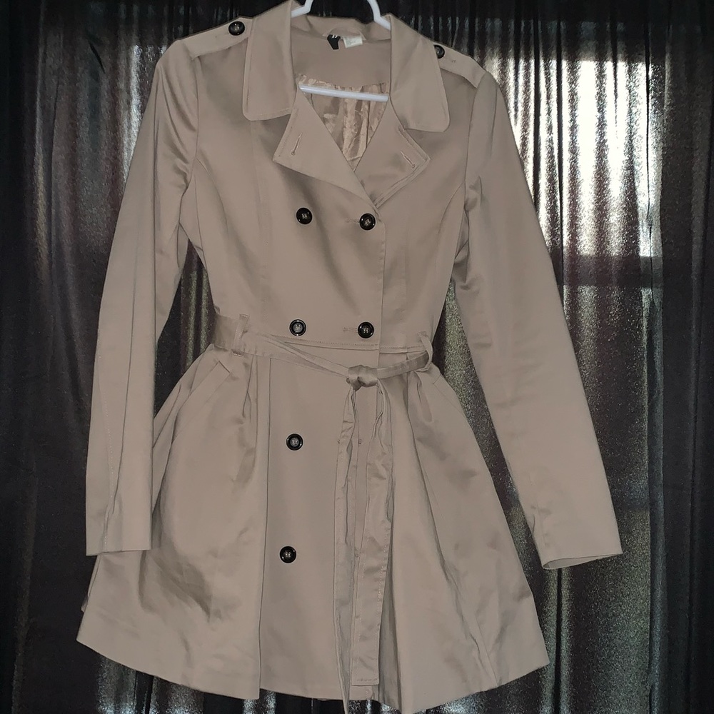 Khaki trench coat